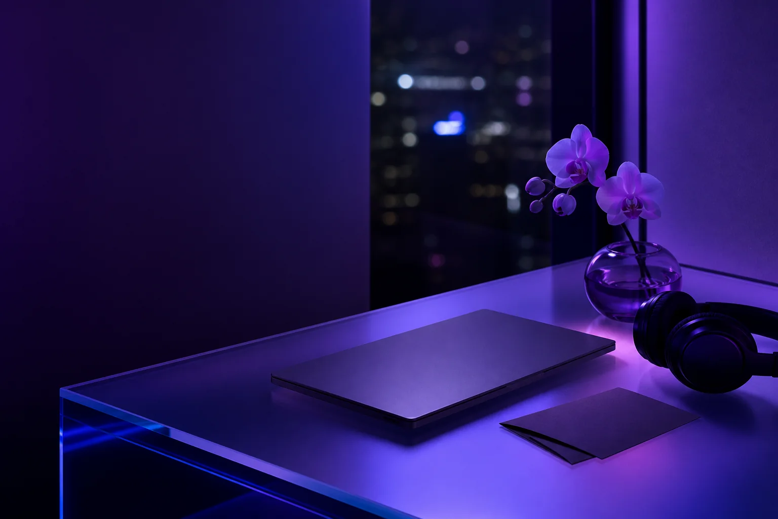 An editorial illustration of a private desk setup